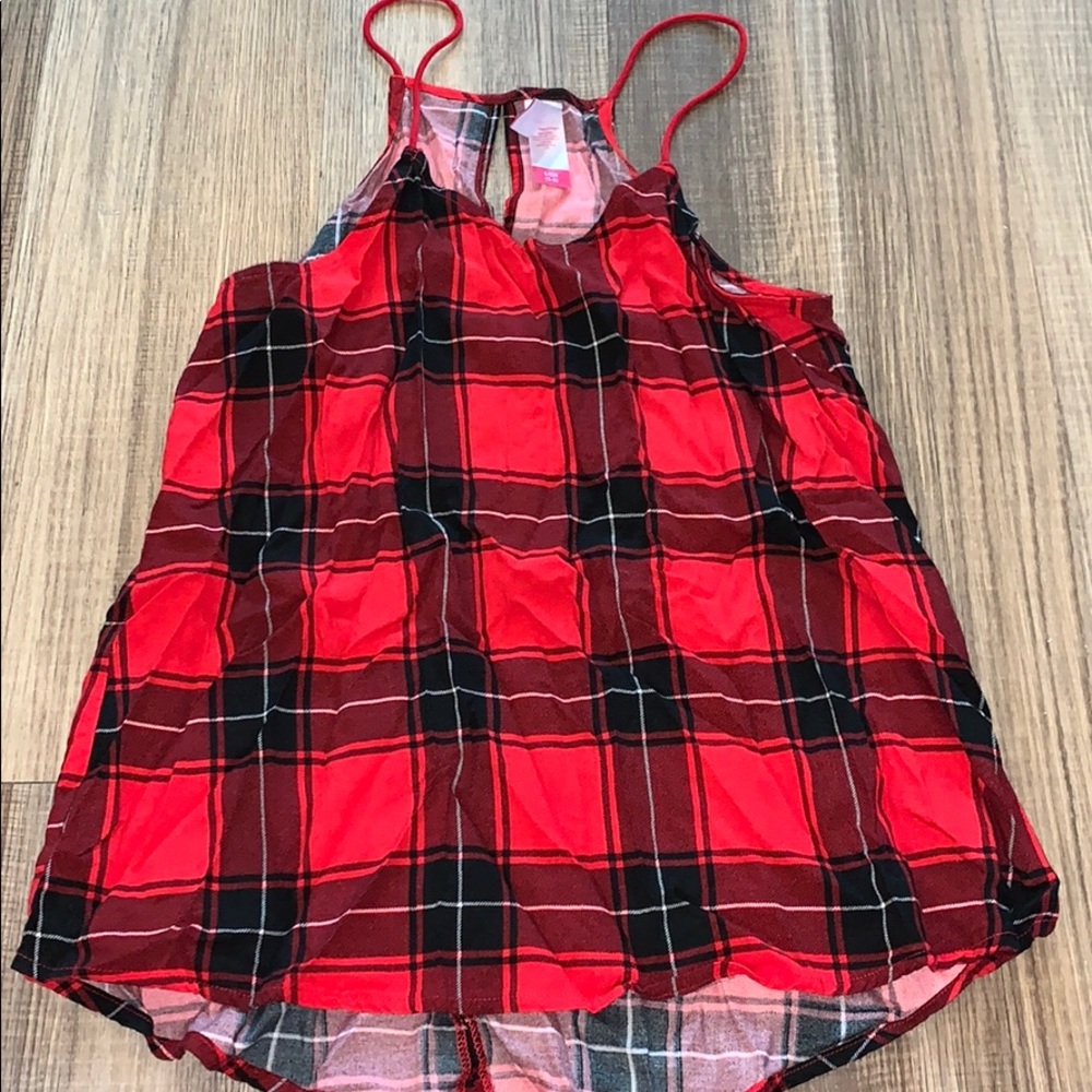 Red plaid tank top, never worn